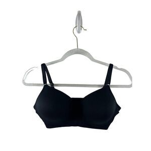 Fruit of the Loom Wireless Lightly Padded Bra Back Closure Size 34D/36C Black